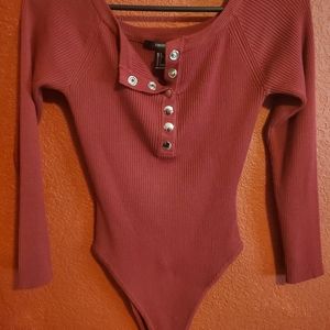 Forever 21 Red Bodysuit Size: L